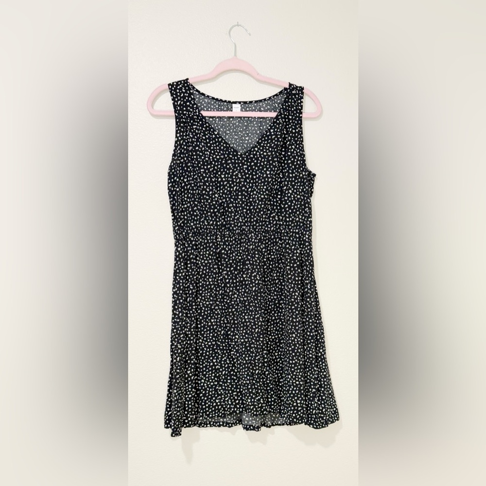Old Navy Black and White Dotted Mini Dress